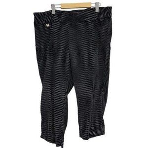SCCO Plus Womens Black White Polka Dot Pull On Capris Pants Size 22​​​​